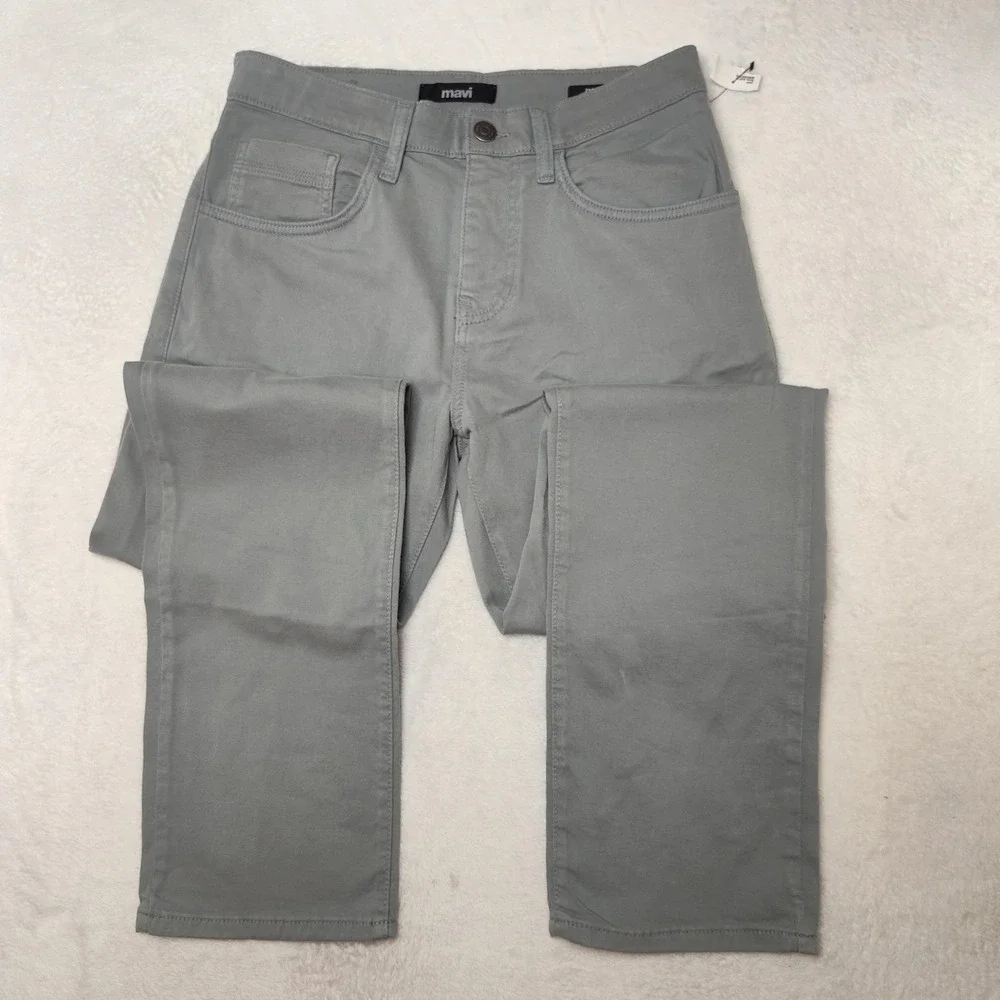 Mavi Jeans Mens 30x32 Gray Zach Straight Regular Denim Stretch Soft Twill Chino